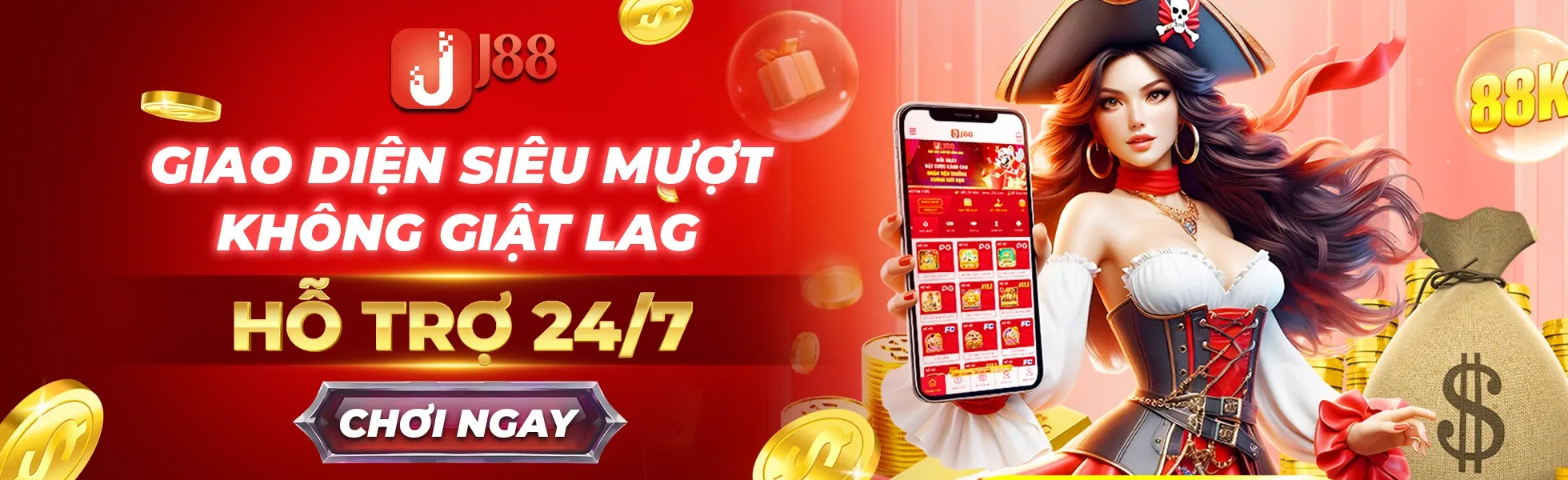 J88 giao diện siêu mượt
